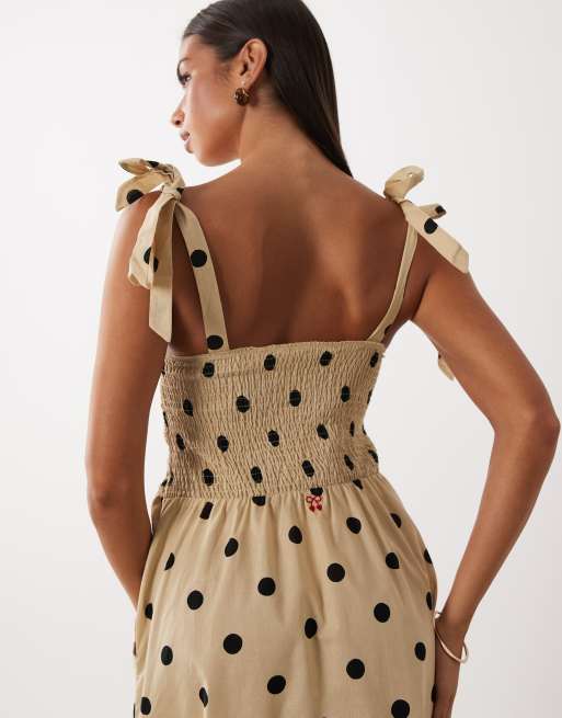 Regatta Cath kidson shirred sundress in cream spot print, 3 of 4