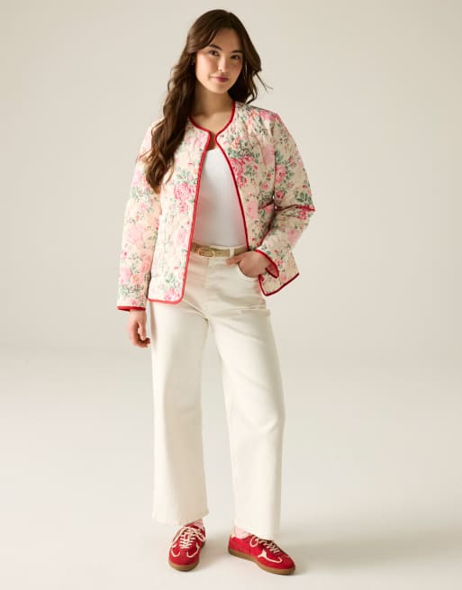 Regatta Cath kidston lightweight quilted jacket in cream hackney rose, 2 of 4