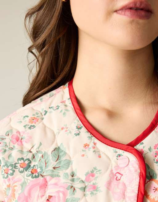 Regatta Cath kidston lightweight quilted jacket in cream hackney rose, 3 of 4