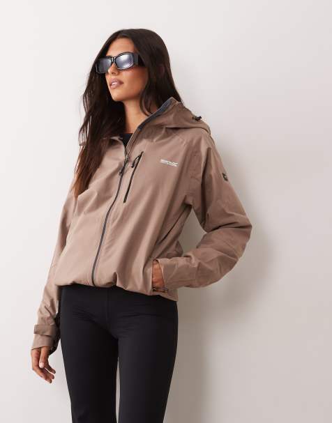 Regatta - Chaqueta shell impermeable con capucha Birchdale II en mocha - view 1