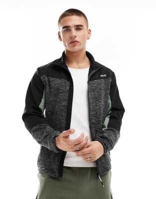 Regatta Coladane vi full zip fleece in ash marl black-Grey