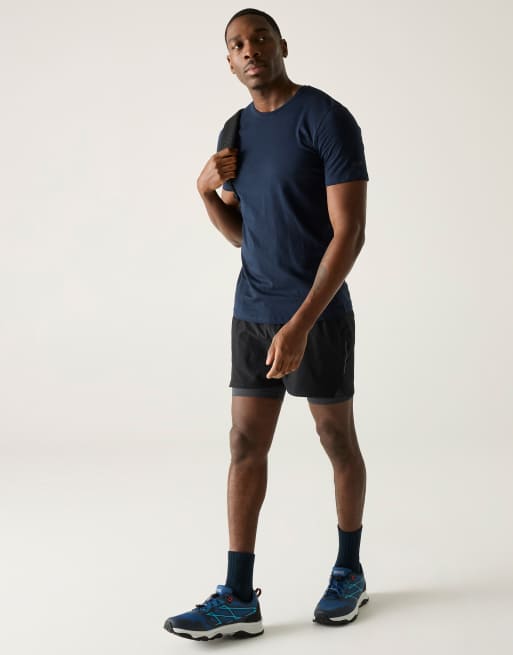 Regatta - Coolweave Tait - Active - Lichtgewicht T-shirt in marineblauw, 2 van 4