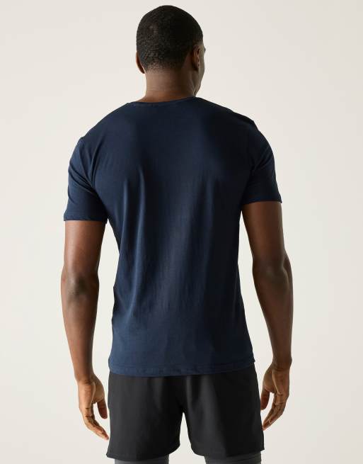 Regatta - Coolweave Tait Active - T-shirt leggera blu navy, 3 di 4