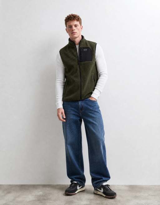 Regatta Cosy frankie borg bodywarmer in dark khaki black, 7 of 10
