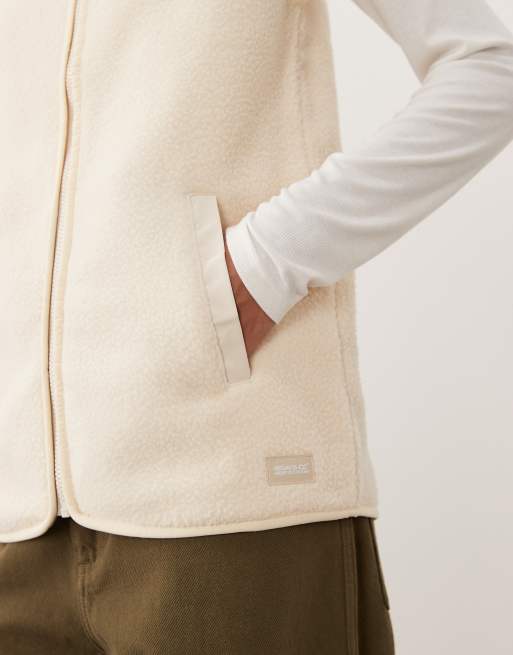 Regatta Cosy frankie borg bodywarmer in light vanilla, 3 of 4