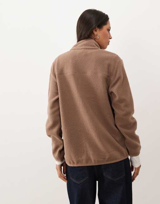 Regatta Cosy frankie borg full zip fleece in mocha, 4 of 4