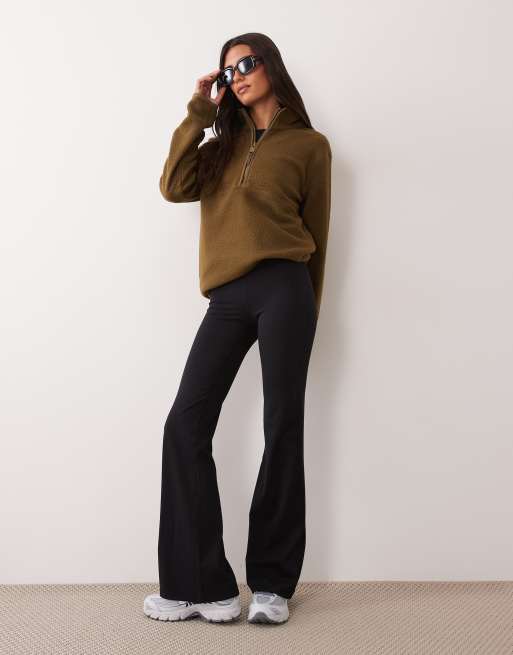 Regatta Cosy frankie borg half zip fleece in bark green, 3 of 4