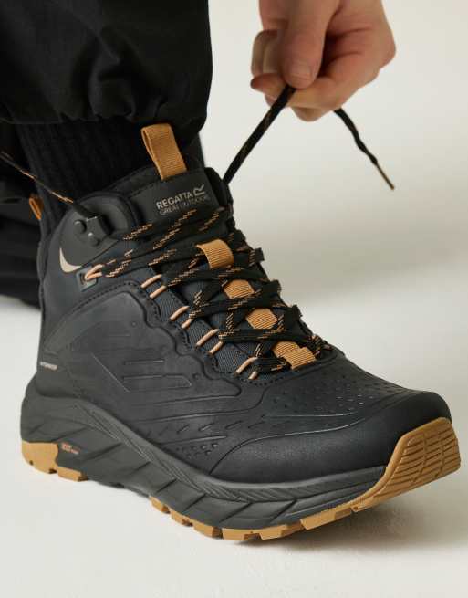 Regatta Derino mid waterproof boots in black rubber, 3 of 7