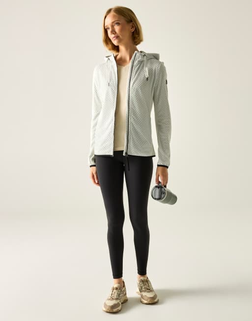 Regatta – Ellula – Fleece-Jacke in Dawn Grey mit Kapuze und Reißverschluss, 3 von 4