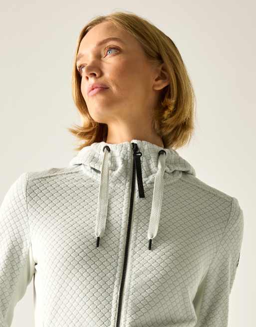 Regatta – Ellula – Fleece-Jacke in Dawn Grey mit Kapuze und Reißverschluss, 4 von 4