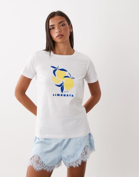 Regatta Filandra ix graphic t-shirt in white limonata lemon - view 1