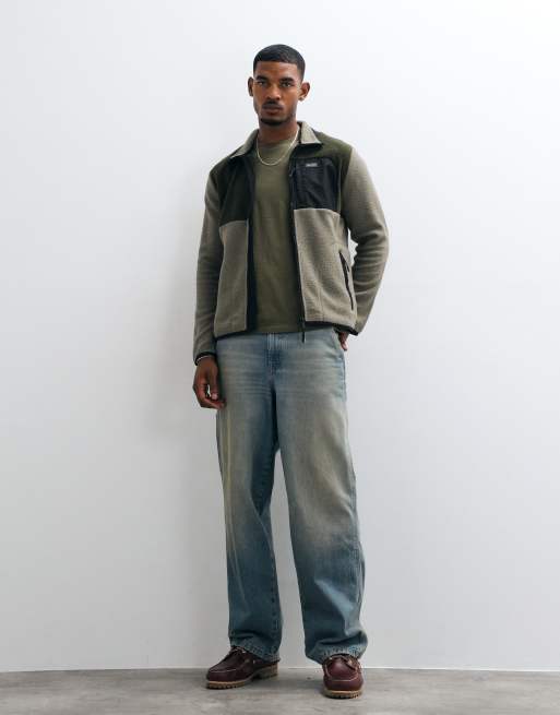 Regatta Frankie borg colour block cosy fleece in smokey olive dark khaki, 2 of 5
