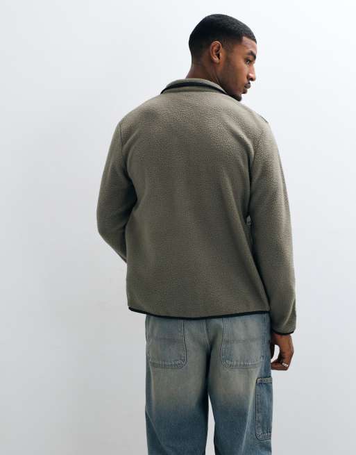 Regatta Frankie borg colour block cosy fleece in smokey olive dark khaki, 3 of 5