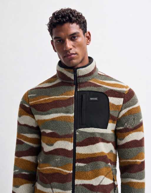Regatta Frankie borg cosy fleece in ground coffee mountain range, 10 of 10