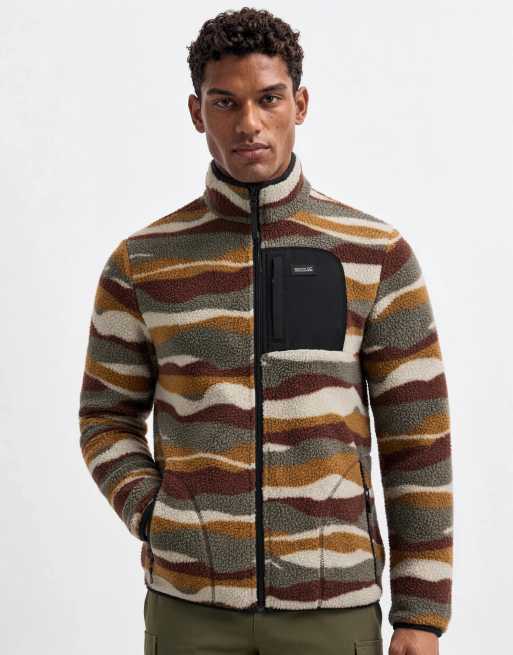 Regatta Frankie borg cosy fleece in ground coffee mountain range, 6 of 10