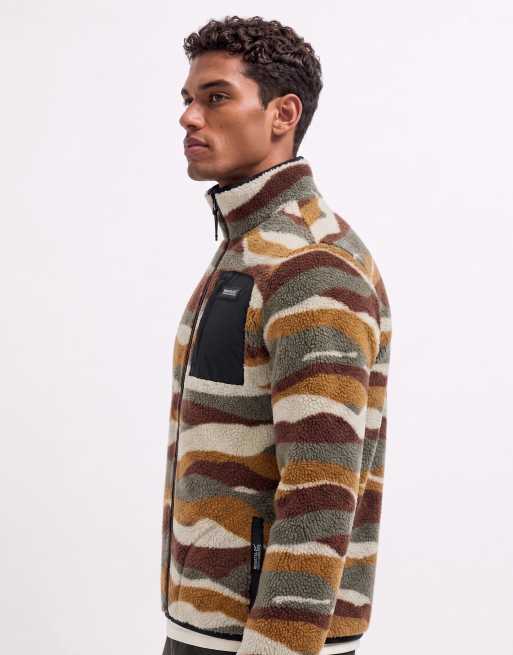 Regatta Frankie borg cosy fleece in ground coffee mountain range, 8 of 10