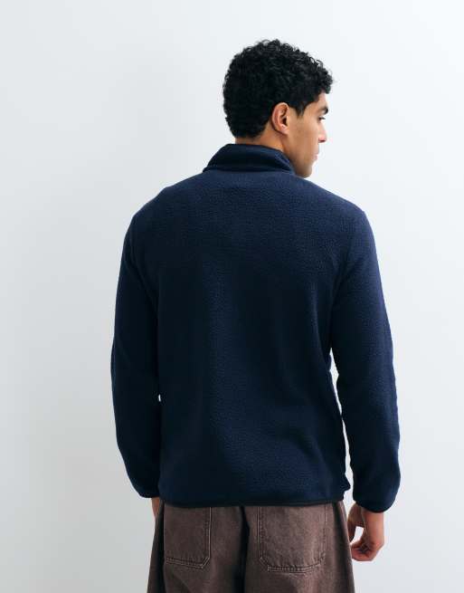 Regatta Frankie Borg-Fleece mit halbem Reißverschluss in Marineblau und Schwarz, 5 von 5