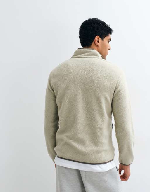 Regatta Frankie Borg Half-Zip leichtes Fleece in Abbeystone Smokey Olive, 4 von 5