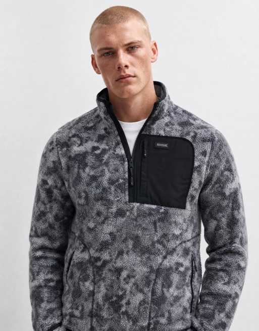Regatta Frankie Borg Half-Zip leichtes Fleece in misty grey winter camo, 10 von 10