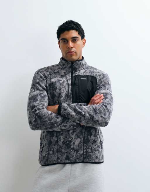 Regatta Frankie Borg Half-Zip leichtes Fleece in misty grey winter camo, 5 von 10