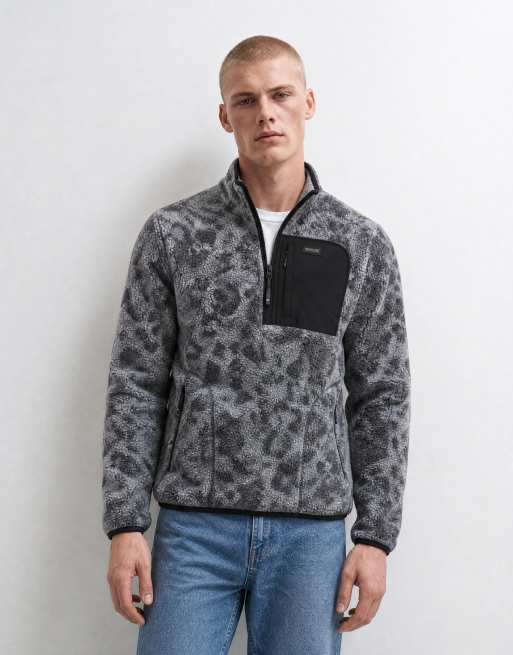 Regatta Frankie Borg Half-Zip leichtes Fleece in misty grey winter camo, 8 von 10