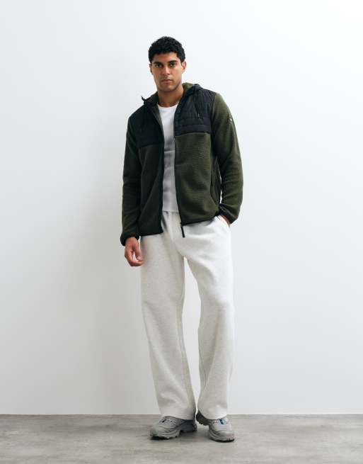 Regatta Frankie borg hybrid insulated fleece in dark khaki black, 2 of 5
