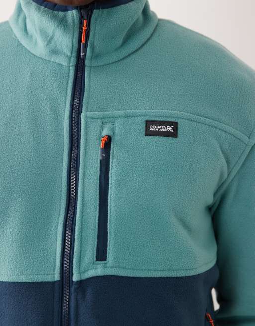 Regatta Frankie colour block full zip fleece in moonlight denim, 4 of 5