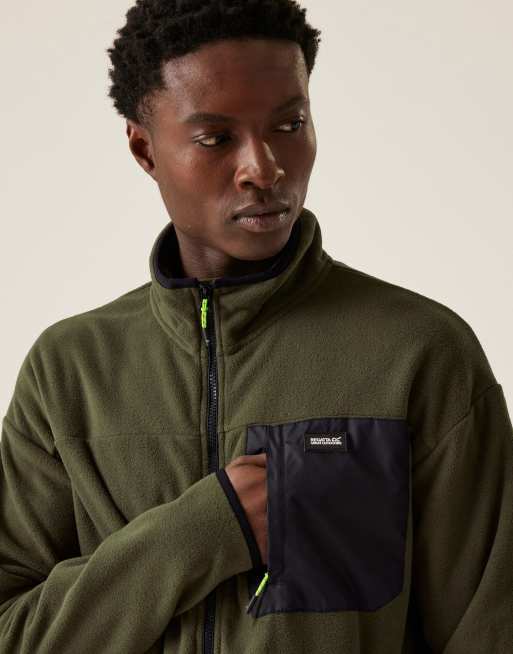 Regatta – Frankie – Fleecejacke für Herren in Grün mit Reißverschluss, 4 von 4