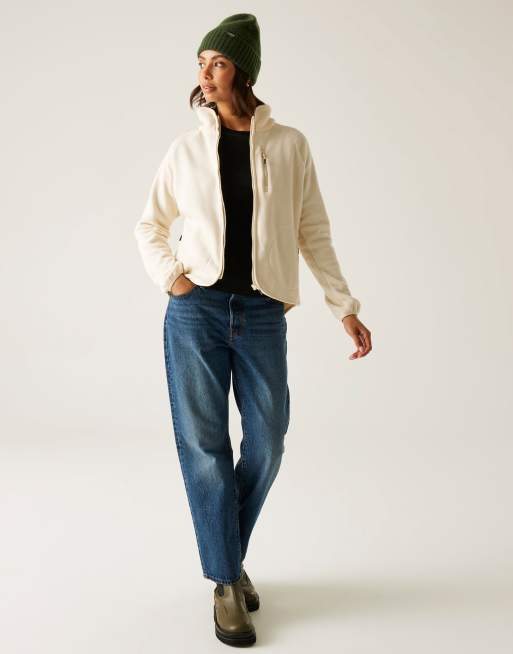 Regatta Frankie full zip cosy fleece in light vanilla, 4 of 4