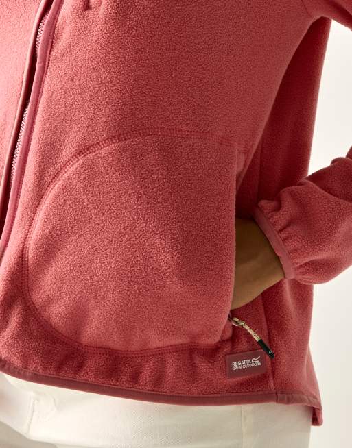 Regatta Frankie full zip cosy fleece in slate rose pink, 3 of 4