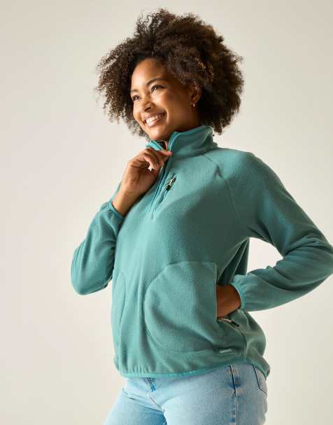 Regatta Frankie half zip cosy fleece in ivy moss green - view 1