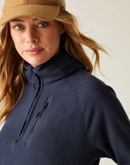 Regatta Frankie half zip cosy fleece in navy blue, 3 of 4