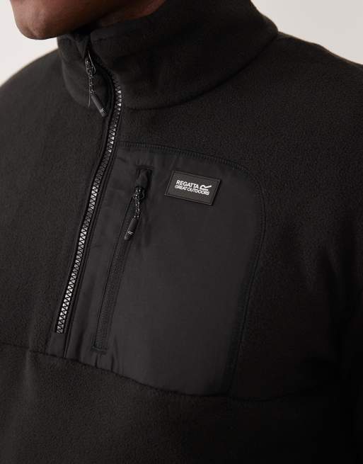 Regatta Frankie half zip fleece in black, 3 of 5
