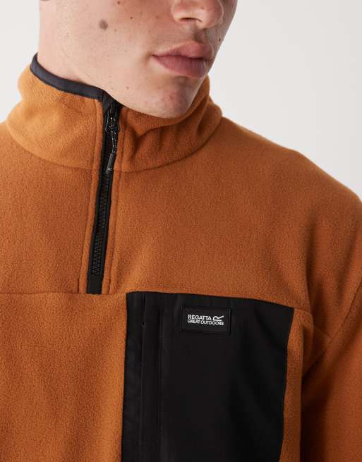 Regatta Frankie half zip fleece in brown, 5 of 5