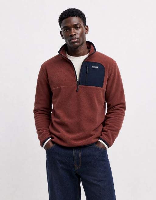 Regatta Frankie half zip fleece in dark cherry navy, 6 of 10