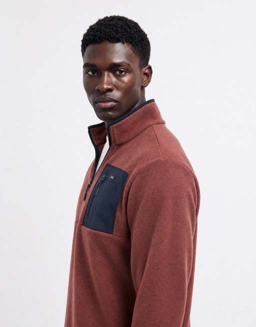 Regatta Frankie half zip fleece in dark cherry navy, 8 of 10