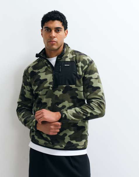 Regatta Frankie half zip fleece in olive night camo print - view 1