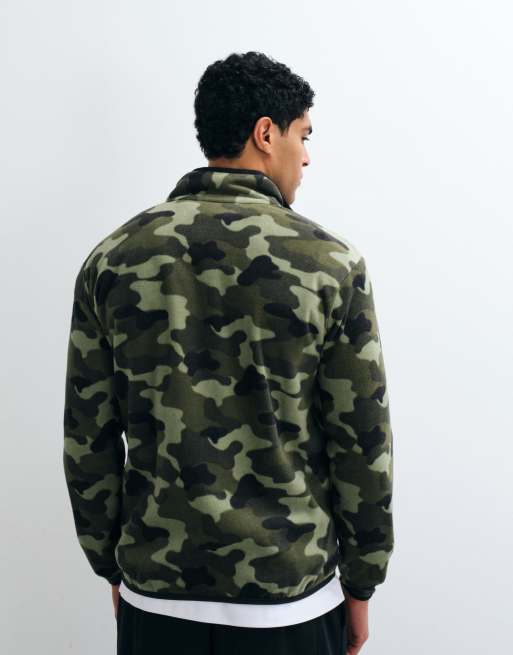 Regatta Frankie half zip fleece in olive night camo print, 4 of 10