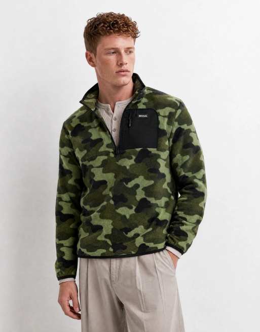 Regatta Frankie half zip fleece in olive night camo print, 6 of 10
