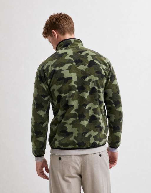 Regatta Frankie half zip fleece in olive night camo print, 7 of 10