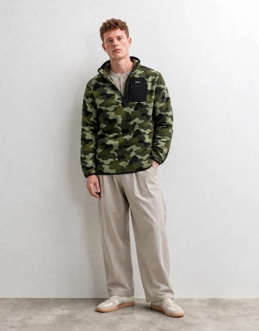 Regatta Frankie half zip fleece in olive night camo print, 8 of 10