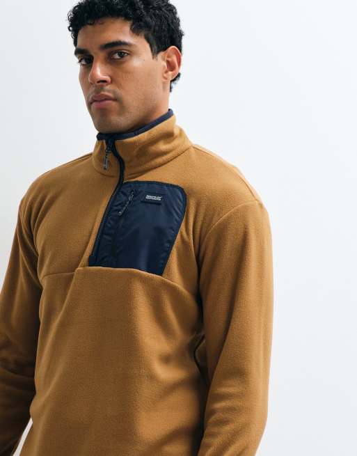 Regatta Frankie half zip fleece in rich tan navy, 5 of 10