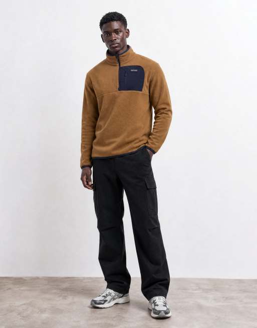 Regatta Frankie half zip fleece in rich tan navy, 8 of 10