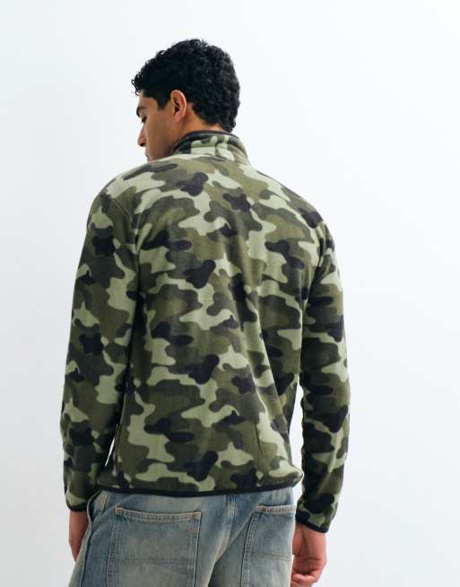 Regatta Frankie pile con zip intera con stampa camouflage olive night, 5 di 5