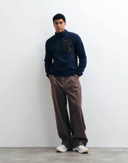 Regatta Frankie polaire borg légère à demi-zip marine noir, 3 de 5