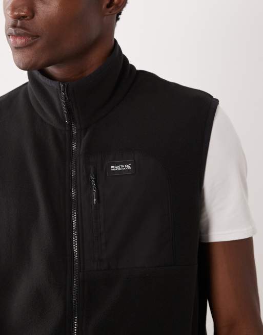 Regatta Full zip frankie fleece bodywarmer in black, 3 of 5
