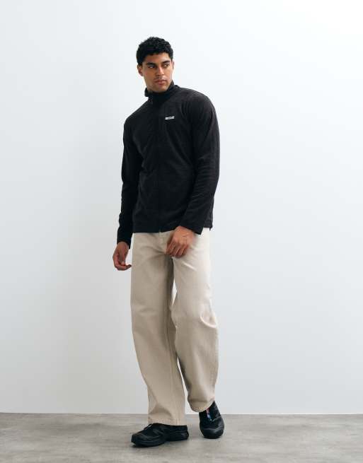 Regatta Harrow full zip fleece in black marl, 3 of 10