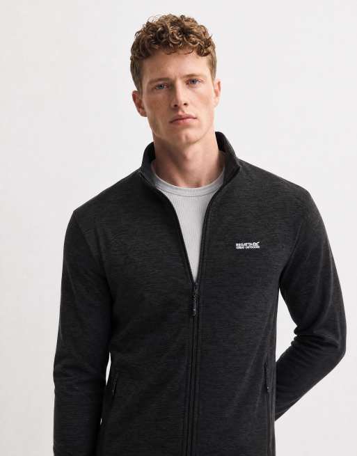 Regatta Harrow full zip fleece in black marl, 9 of 10