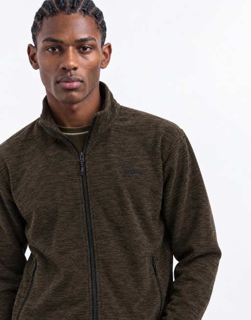 Regatta Harrow full zip fleece in dark khaki marl, 6 of 9