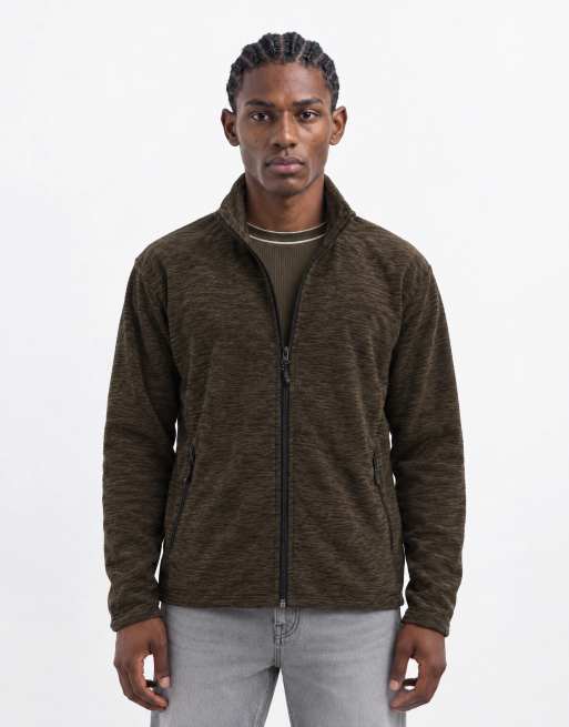 Regatta Harrow full zip fleece in dark khaki marl, 7 of 9